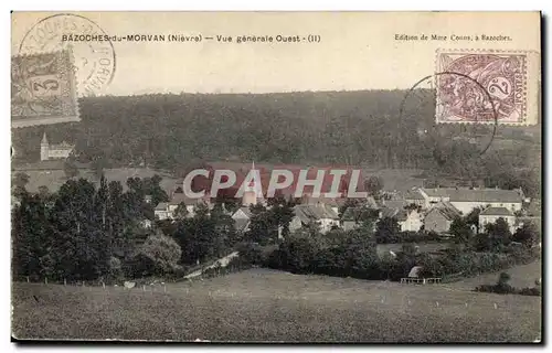 Cartes postales Bazoches du morvan Vue generale ouest