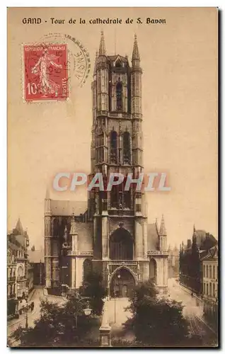 Cartes postales Gand Tour de la cathedrale de S Bavon