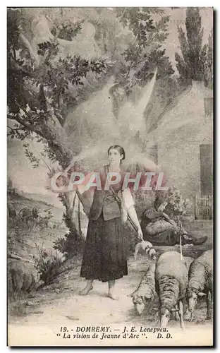 Domremy Cartes postales J E Lenepveu La vision de Jeanne d&#39arc Moutons