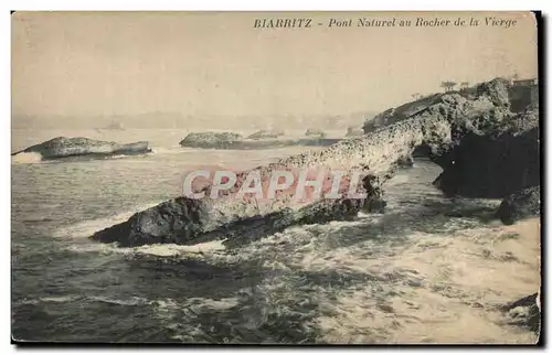 Cartes postales Biarritz Pont naturel au rocher de la vierge