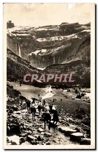 Ansichtskarte AK Gavarnie Le chemin du cirque au plateau de la Prade