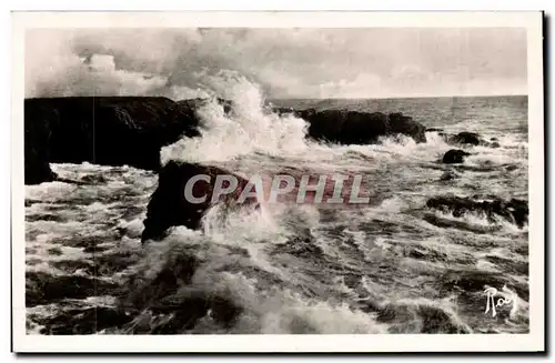 Cartes postales moderne Entre Batz et le Pouliguen La cote de Manerie un jour de mauvais temps