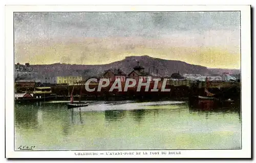 Cartes postales Cherbourg L&#39avant port et le port du Roule