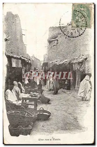 Cartes postales Tunisie Une rue a Tunis