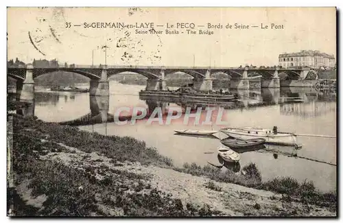 Cartes postales Saint Germain en Laye le Pecq Bords de Seine Le pont