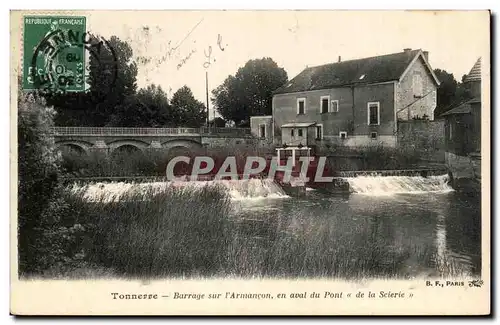 Ansichtskarte AK Tonnerre Barrage sur l&#39Armancon en aval du pont de la Scierie