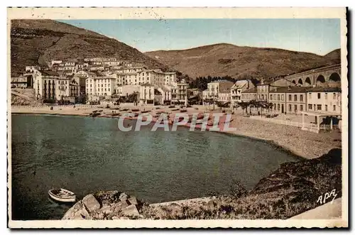 Cartes postales Cerbere La plage et la ville