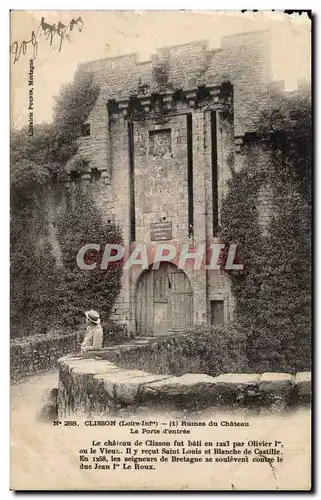 Ansichtskarte AK Clisson Ruines du chateau la porte d&#39entree