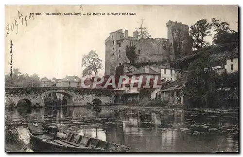 Ansichtskarte AK Clisson Le pont et le vieux chateau