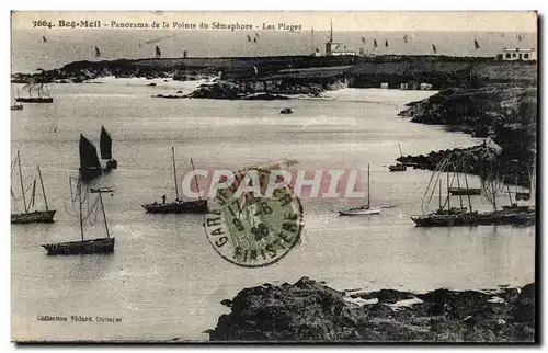 Cartes postales Beg meil panorama de la pointe du semaphore Les plages