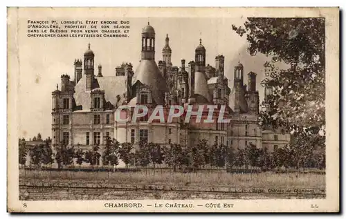 Cartes postales Chambord Le chateau cote ESt