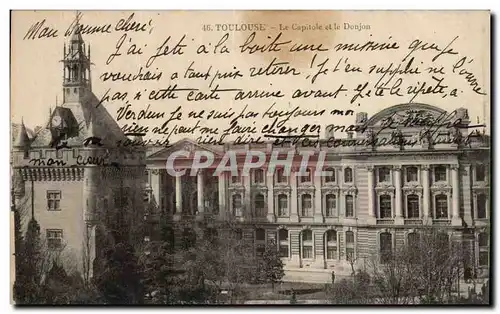 Cartes postales Toulouse Le Capitole et le donjon