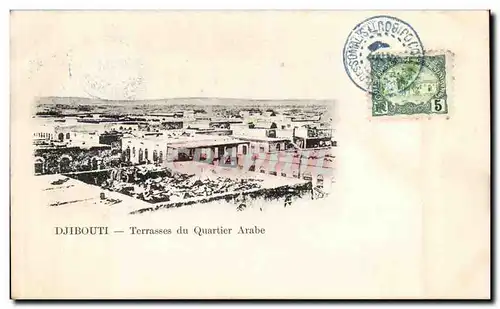 Cartes postales Cote des Somalis Djibouti Terrasses du quartier arabe