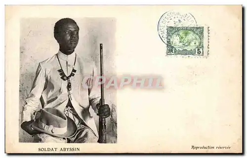 Cartes postales Cote des Somalis Djibouti Soldat Abyssin