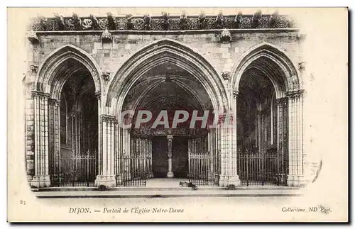 Cartes postales Dijon Portail de l&#39eglise Notre Dame