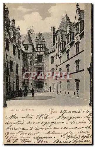 Cartes postales Pau La cour du chateau