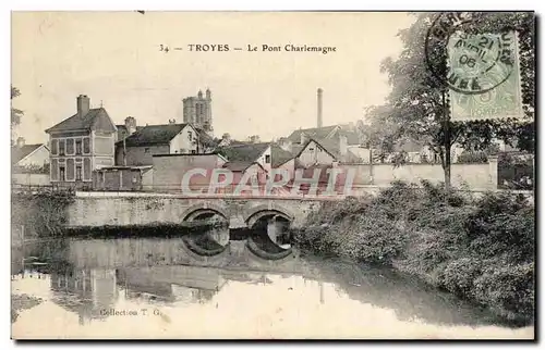Cartes postales Troyes le pont Charlemagne