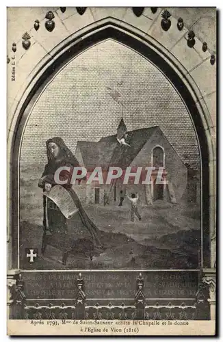 Cartes postales Apres 1793 Meme de Saint SAuveur achete a chapelle et la donne a l&#39eglise de Vion ( 1816 )