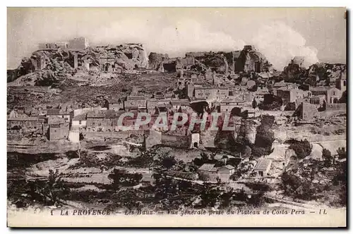 Cartes postales Les Baux Vue generale prise du plateau de Costa Pera