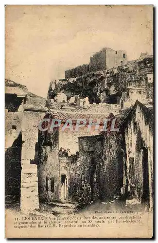 Ansichtskarte AK Les Baux Vue generale des ruines