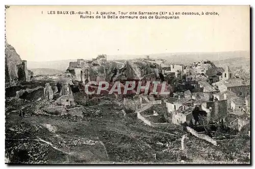 Ansichtskarte AK Les Baux Tour dite Sarrasine Ruines de la belle demeure des de Quinqueran