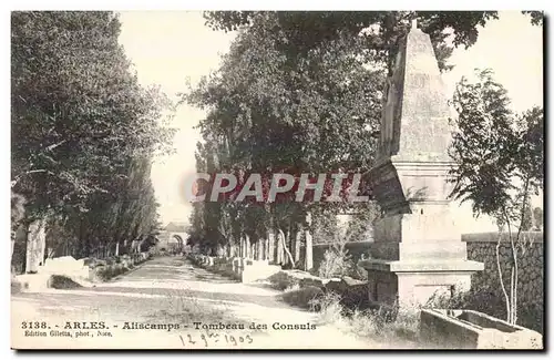 Ansichtskarte AK Arles Aliscamps Tombeau des consuls