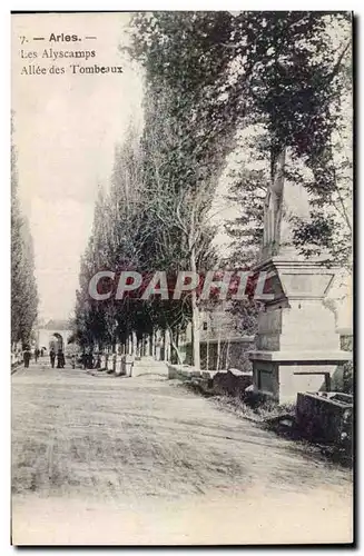 Ansichtskarte AK Arles Les Alyscamps Allee des tombeaux