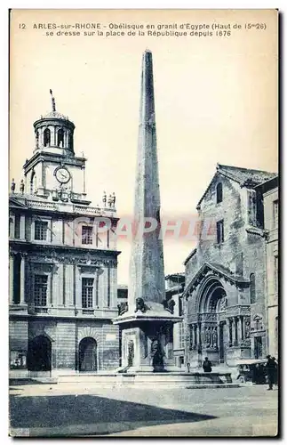 Arles Ansichtskarte AK Obelisque en granit d&#39Egypte Place de la Republique