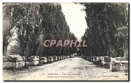 Cartes postales Arles Les Alyscamps Allee des tombeaux