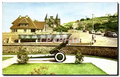 Arromanches Cartes postales moderne Canon et peniche de debarquement