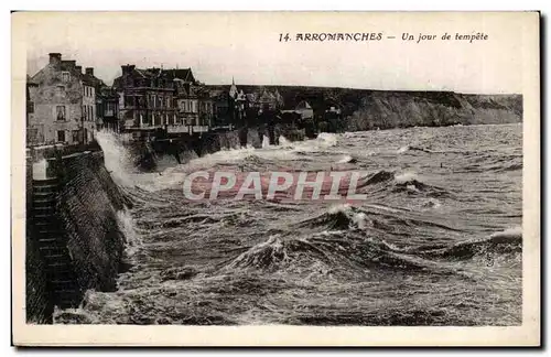 Arromanches Ansichtskarte AK Un jour de tempete