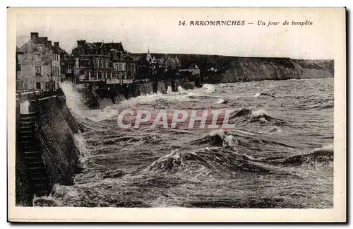 Arromanches Ansichtskarte AK Un jour de tempete