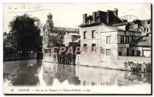 Lisieux Cartes postales Vue sur la Touques et l&#39eglise St desir