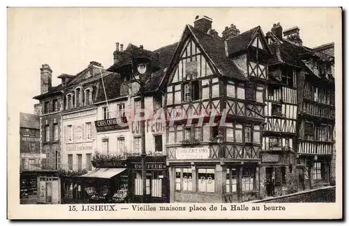 Lisieux Ansichtskarte AK Vieilles maisons place de la Halle au beurre Coiffeur