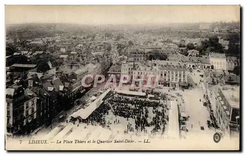 Lisieux Cartes postales La place Thiers et le quartier St Desir