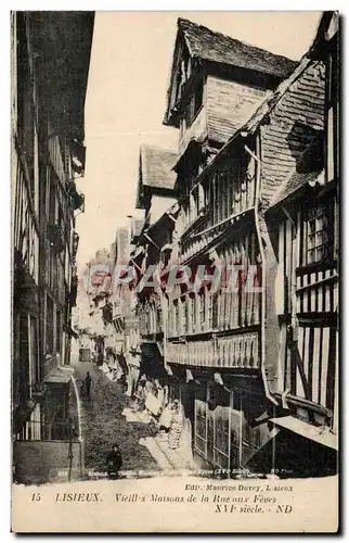 Lisieux Ansichtskarte AK Vieilles maisons de la Rue aux FEves