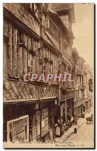 Lisieux Cartes postales Le manoir de la Salamandre Rue aux Fevres