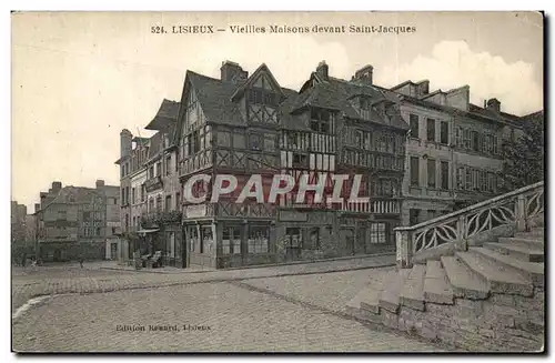 Lisieux Cartes postales Vieilles maisons devant Saint Jacques