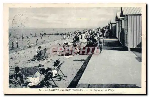 Langrune sur Mer Cartes postales La digue et la plage