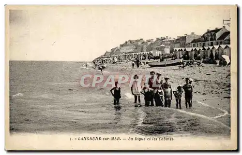 Langrune sur Mer Ansichtskarte AK La digue et les cabines