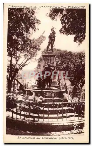 Villefranche de Rouergue Cartes postales Le monument des Combattants 1870 1871