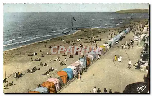 Cartes postales Houlgate La plage a vol d&#39oiseau