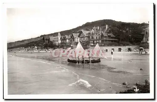 Ansichtskarte AK Houlgate Vue sur la plage et le bois de Boulogne