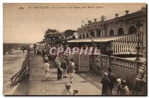 Cartes postales Houlgate Le casino et la digue par maree haute