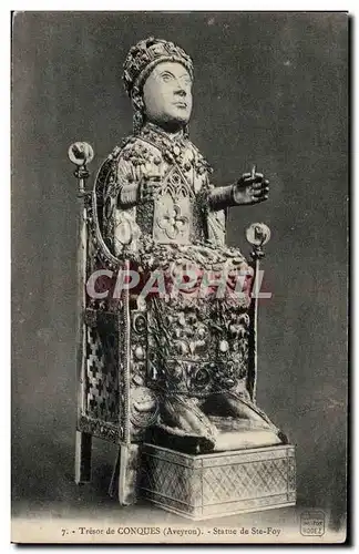 Cartes postales Tresor de Conques Statue de Ste Foy