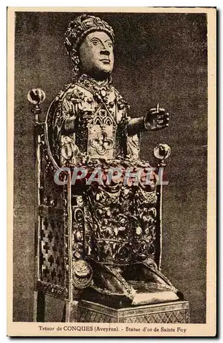 Cartes postales Tresor de Conques Statue de Ste Foy