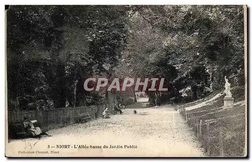 Ansichtskarte AK Niort L&#39allee basse du jardin public