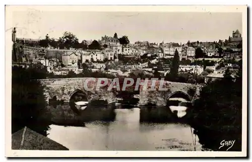 Moderne Karte Thouars La basse ville et le vieux pont coupe en 1798 par les Bleus