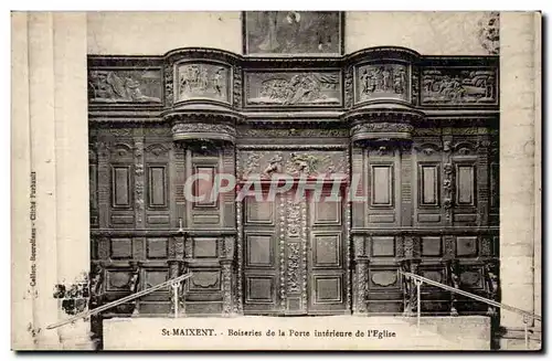 Ansichtskarte AK St Maixent Boiseries de la porte interieure de l&#39eglise