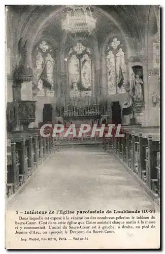 Cartes postales Interieur de l&#39eglise paroissiale de Loublande